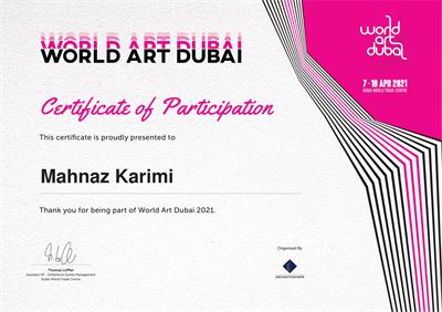 World Art Dubai Certificate of Participation